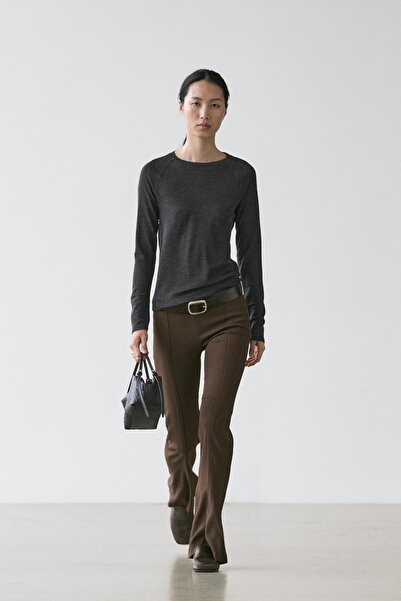 Massimo Dutti Raglan sleeve wool T-shirt