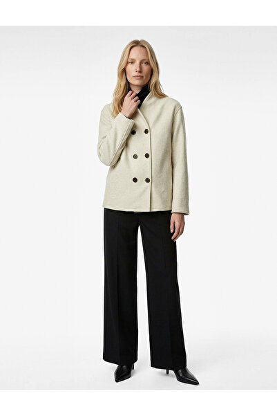 Koton Jachetă cu mâneci lungi, buzunare, guler înalt, ușoară, cu nasturi dubl...