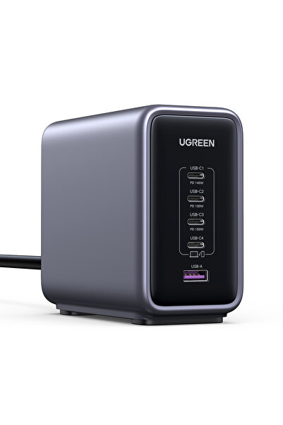 Ugreen Nexode 300W GaN 5 Portlu Hızlı Şarj Cihazı İstasyonu, 4xUSB-C, 1xUSB-A...