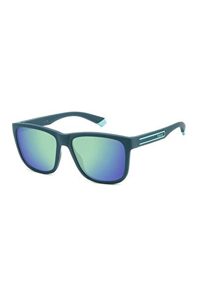 Polaroid Men's Sunglasses PLD 2155/S PYW/5Z, Blue, Rectangular, 57 mm