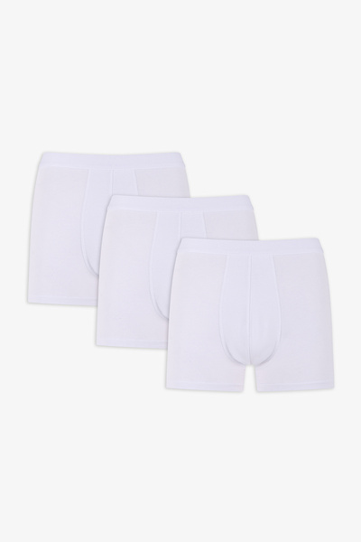 Penti Erkek Pamuklu Basic White Tape 3lü Boxer