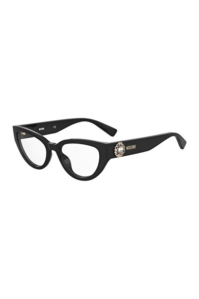 Moschino Women's eyeglasses frames MOS631 807, Plastic, Black, 52 mm