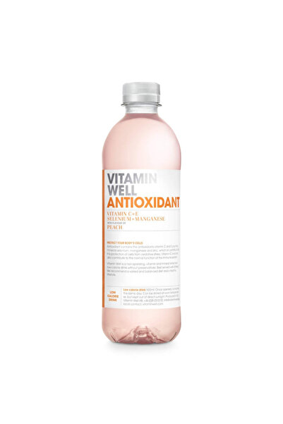 Vitamin well مضاد للأكسدة | فيتامين ج + هـ، سيلينيوم + منغنيز | بنكهة الخوخ ٥...