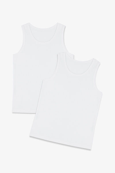 Penti Boy's Cotton Organic White 2-Pack Undershirt