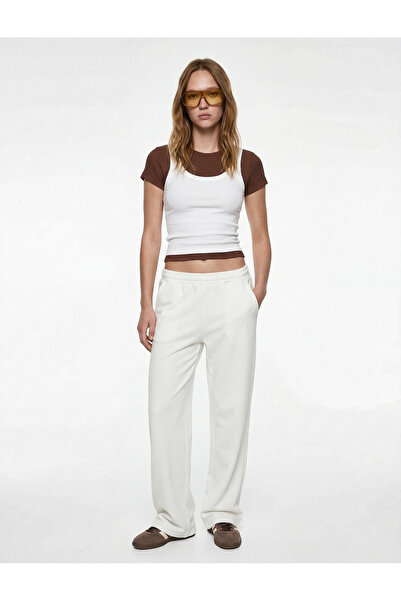 Koton Φούτερ με φαρδύ πόδι με λεπτομέρεια τσέπης και ελαστική μέση