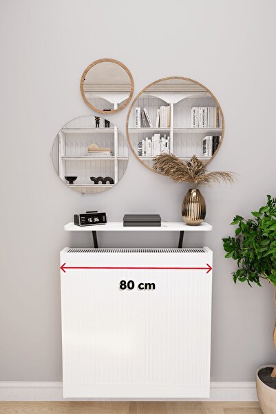 Mirobi Soravel Petek Üstü Uçan Raf Dresuar Kalorifer Peteği Rafı 80 X 18 Cm B...