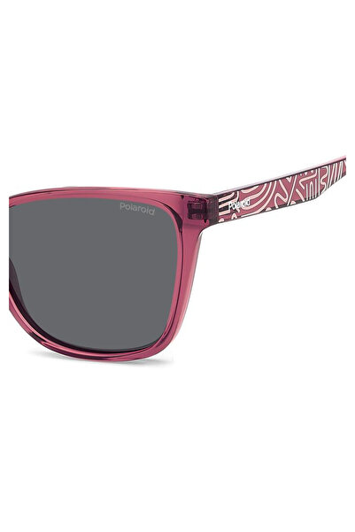 Polaroid Ochelari de soare polarizați pentru fete Polaroid PLD 8062/S 8CQ/M9, Plastic, Roșu, 48 mm