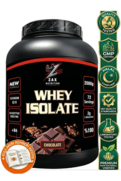 zax nutrition whey ısolate cıkolata aromalı proteın tozu 2000 gram