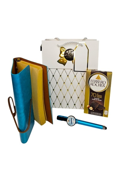 velve Set cadou elegant 'Cel mai bun Prieten" cu jurnal vintage, pix touchscr...