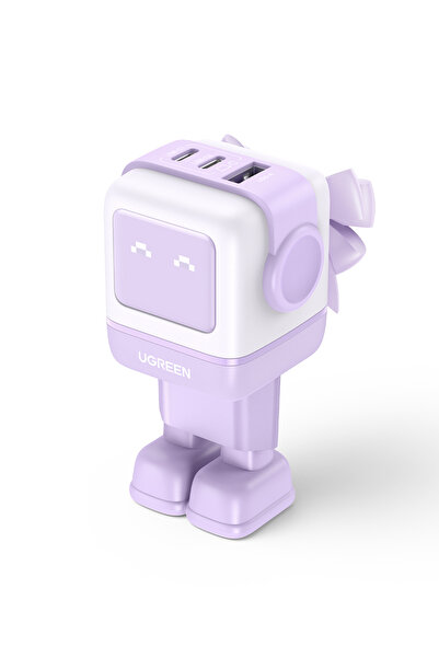 Ugreen Nexode Uno 65W Robot GaN Hızlı Şarj Cihazı, Mor, 35291