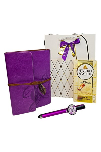 velve Set cadou elegant "Cea mai buna Sefa" cu jurnal vintage, pix touchscree...