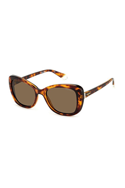 Polaroid Ochelari de soare pentru femei PLD 4132/S/X 086/SP, Havana, Fluture,...
