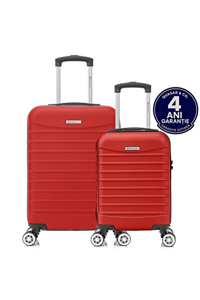 Quasar & Co. Set 2 trolere cabina,40x30x20cm roti detasabile/55x36x20cm,bagaj...