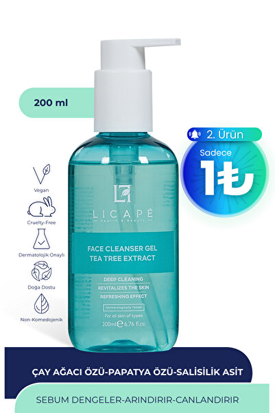 Licape Çay Ağacı Özlü Yüz Temizleme Jeli 200 ml