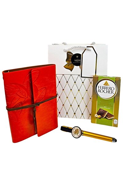 velve Set cadou elegant "Cea mai buna Educatoare",jurnal vintage,pix touchscr...