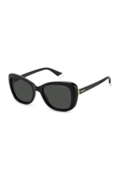 Polaroid Women's Sunglasses PLD 4132/S/X 807/M9, Black, Butterfly, 53 mm