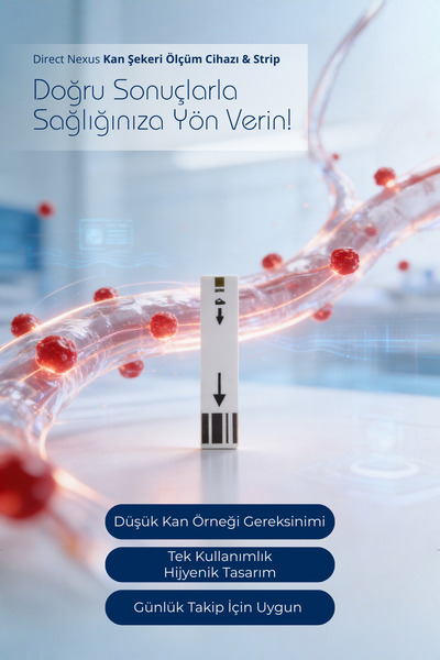 Direct Okmeter Glukoz Ölçüm Cihazı 50 Test Şeridi Set