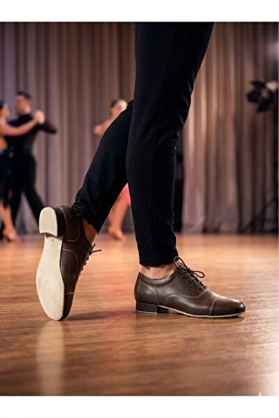 bitangosu Brown Genuine Leather Men's Tango/Dance and Ballroom Shoes – Step B...
