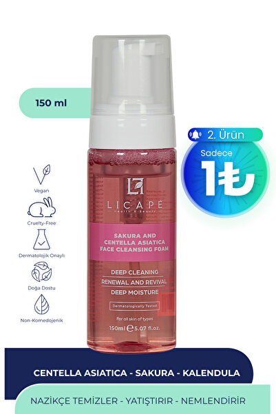 Licape Sakura Ve Centella Asitica Yüz Temizleme Köpüğü 150ml