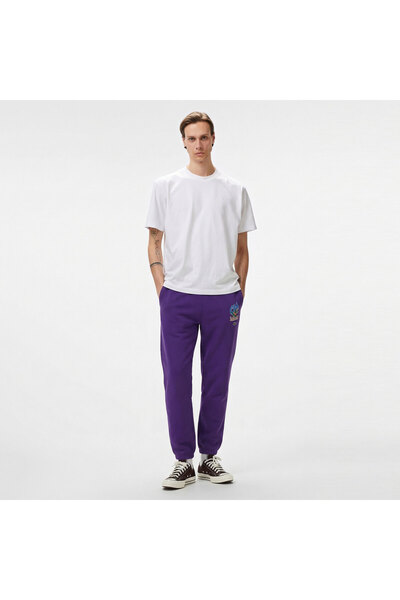 Lacoste Unisex Baskılı Mor Eşofman Altı