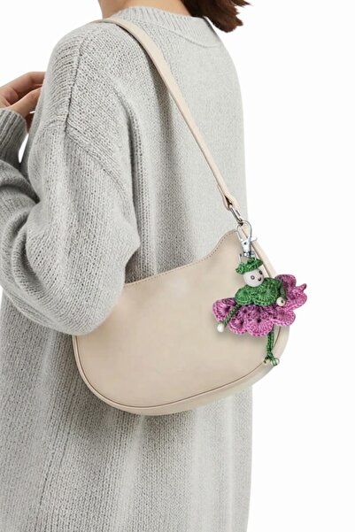 nftart.design مصنوع يدويًا - كروشيه - سلسلة مفاتيح فيري تشي حقيبة تشارم