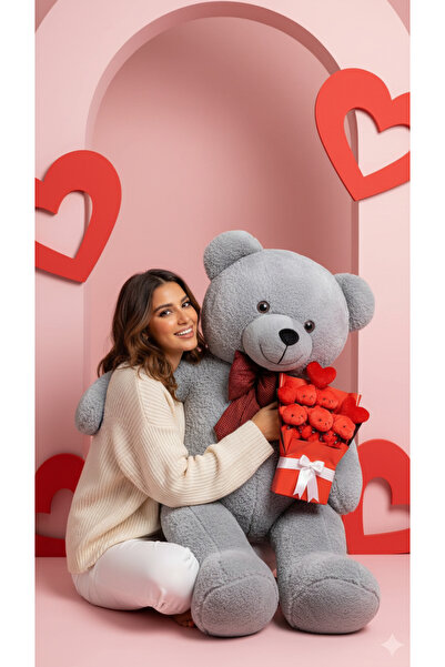 Özgüner Oyuncak Sevgililer Günü İçin Romantik Hediye 160 Papyonlu Büyük Peluş...