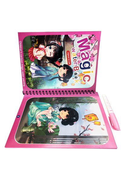 Linomag Carte de colorat cu apă Magic Book în limba engleză, Linomag®, Manga,...