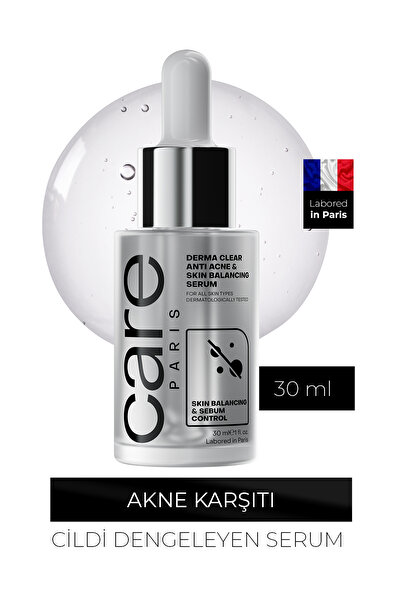 Care Paris Derma Clear Siyah Nokta ve Akne Karşıtı Cilt Bakım Serumu 30 ml
