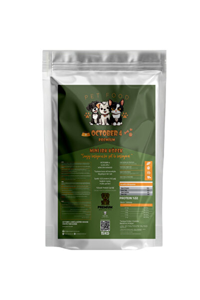 october4 Premium Mini Irk Kuzulu Köpek Maması 15 KG