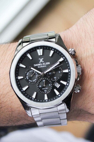 Daniel Klein ساعة يد رجالية بحزام فولاذي DK399011