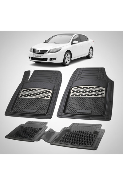 TEAMCAR Πατάκια δαπέδου συμβατά με Renault Latitude Sedan 2011-2015 | Ασημί