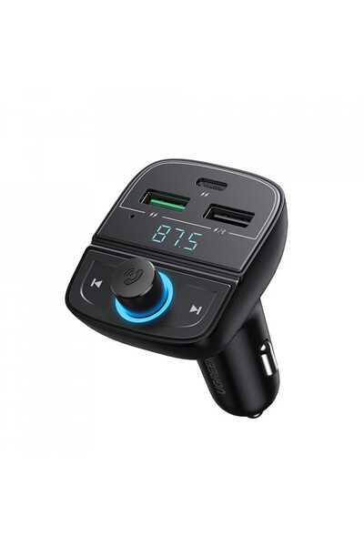 Ugreen Încărcător auto cu modulator FM (80910) 2xUSB-A, 1xType-C, slot pentru...