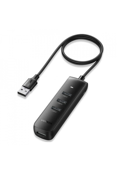 Ugreen Adaptor de internet (80657), port Type-C la Ethernet, 3x USB-A, viteză...