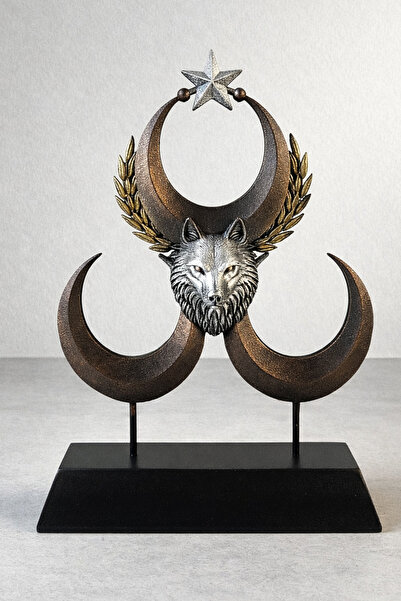 AF SANART Üç Hilal Bozkurt Dekoratif biblo özel tasarım