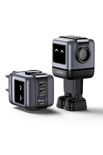 Ugreen Încărcător de perete 65W, GaN, 2x USB-C + USB-A, PD3.0, QC4.0+ cu afiș...