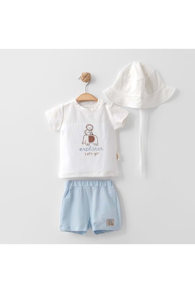 Necix's طقم تايني سفاري إيليفانت كابلي تريبل ألت توب سوت باللون الإكرو