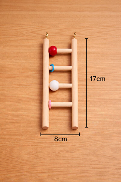 Wooden Bird Beaded Wooden Bird Ladder (4 Steps)