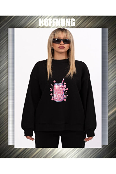 HOFFNUNG Unisex Cotton Lu Oversized Spirit Printed Hooded Collar Comfortable ...