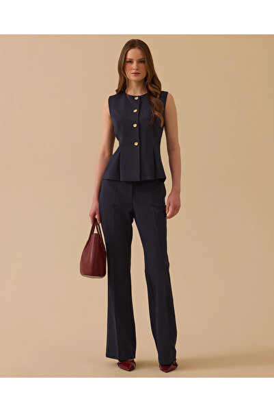 SEÇİL بنطلون عالي الخصر واسع الساق