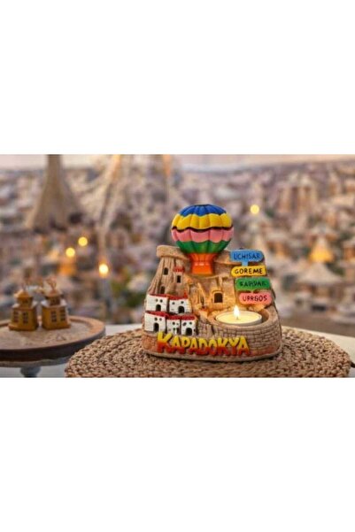 ATHSTORE Kapadokya Peri Bacası Hediyelik Dekoratif Mumluk-Tütsülük