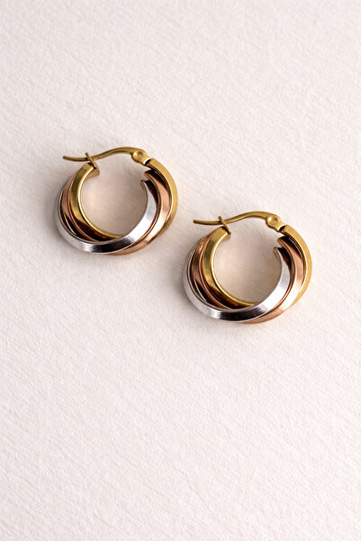 Owentis حلق سميرني ملتوي 3 ألوان من الفولاذ - لا يبهت -