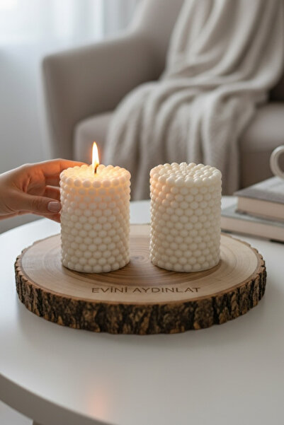 Natura Home Decor Bubble Silindir Mum