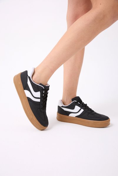 Runnix Shoes Black Women's Sneakers, Casual Women's Sports Shoes