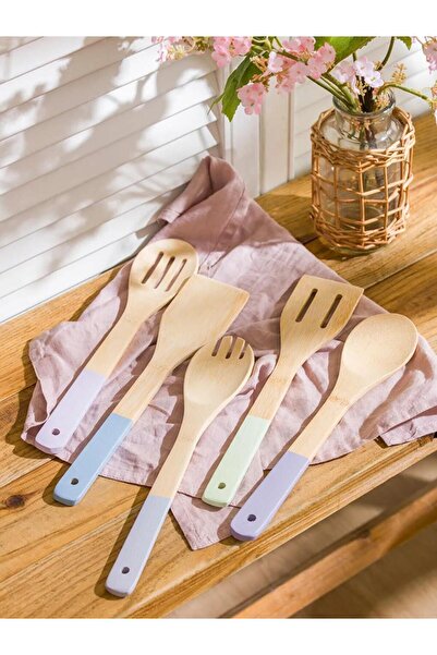 LC Waikiki Wooden Serving Utensil Set of 5 (S6)