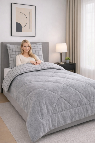 sternen glanz New Veloria Pamuklu Desenli Çift Taraflı Wellsoft Tek Kişilik Y...