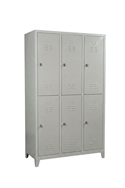 Asram Metal 6 Gözlü Ekonomik Soyunma Dolabı 97x37x198
