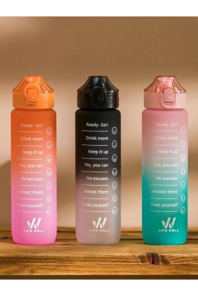 LC Waikiki زجاجة مياه تحفيزية مطبوعة 1000 مل (S5)