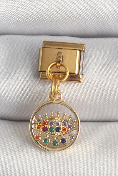 Skygo 316L فولاذ ذهبي اللون متدلي ملون حجر الزركون نموذج العين سحر الترشيح - ...