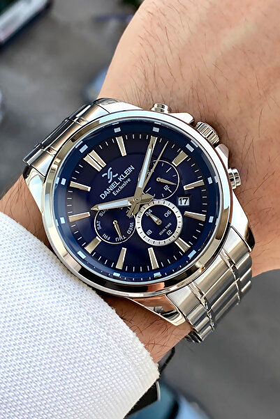 Daniel Klein Lacivert Kadranlı Çelik %100 Orijinal Tüm Fonksiyonları Aktif Er...