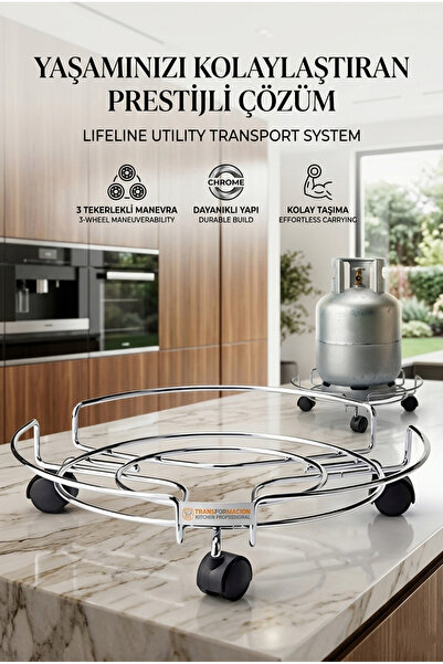 HomeCare Βάση σωλήνα και καράφα αλουμινίου - Τροχοφόρο 423534